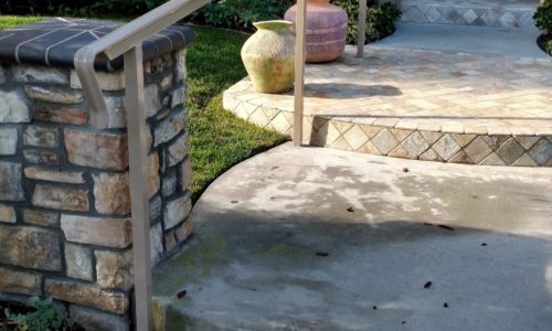 Custom Handrail allows for safe access to our clients home. 