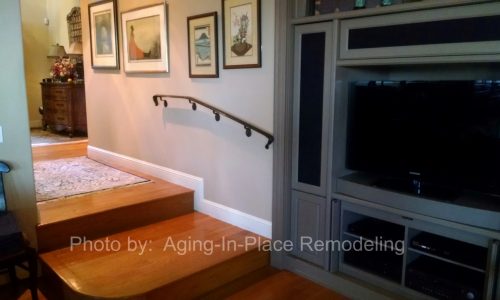 Custom fabricated interior handrails for a safer home