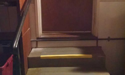 Custom Handrail allows safe access to home through garage