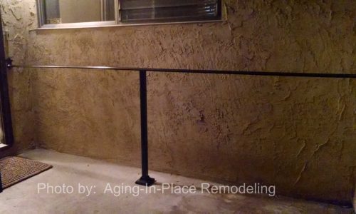Custom Handrail creates safe entryway to home
