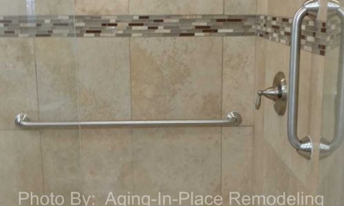 Grab bars create a safer shower