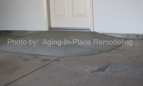 Custom Concrete Ramp from Garage to Home