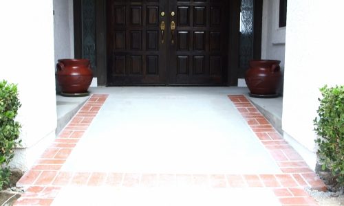 Custom Concrete Ramp for Wheelchair Access to Home