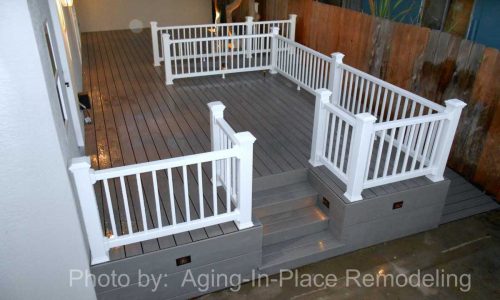custom ramp for wheelchair accessibility to deck
