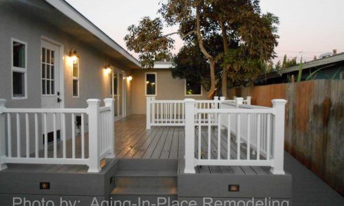 custom ramp for wheelchair accessibility to deck