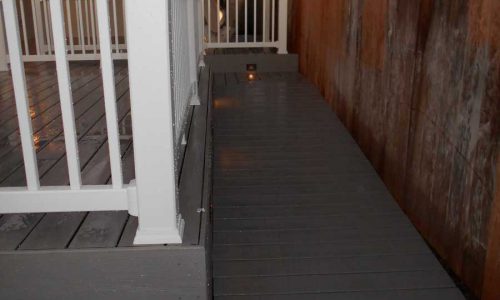 custom ramp for wheelchair accessibility to deck