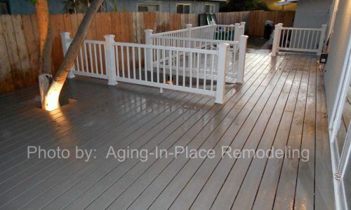 custom ramp for wheelchair accessibility to deck
