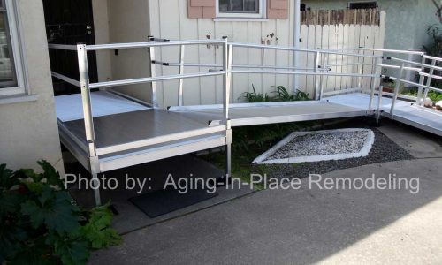 Custom Modular Ramp for wheelchair access to home