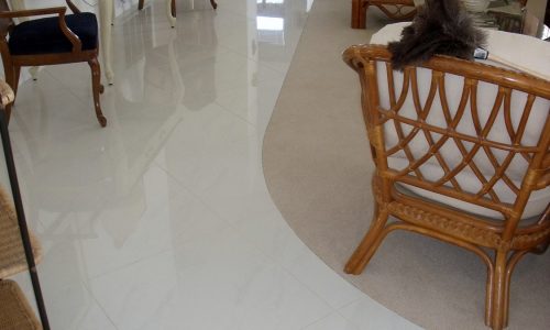 Tile Floors installed throughout home for Wheelchair Accessibility