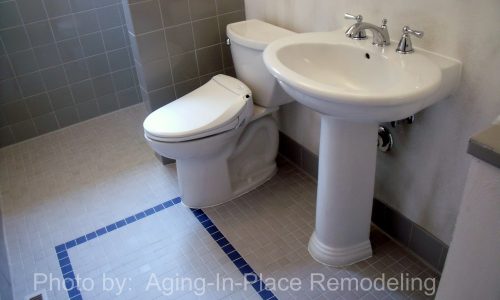 Accessible Bathroom Remodel with Wheelchair Accessible Sink