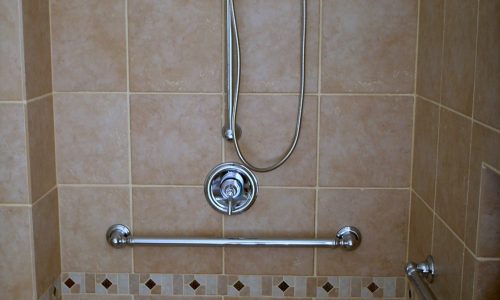 Wheelchair Accessible Shower Remodel with Grab Bars