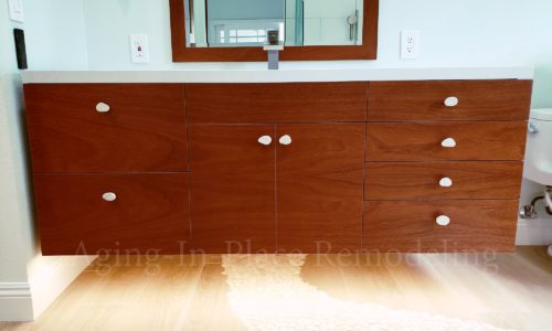 Master Bathroom Remodel with Floating Vanity & Custom Tile