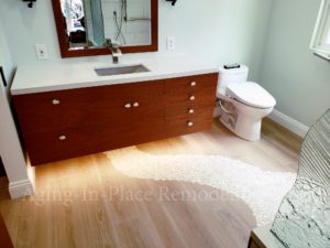 Master Bathroom Remodel with Floating Vanity, Bidet Toilet & Custom Tile