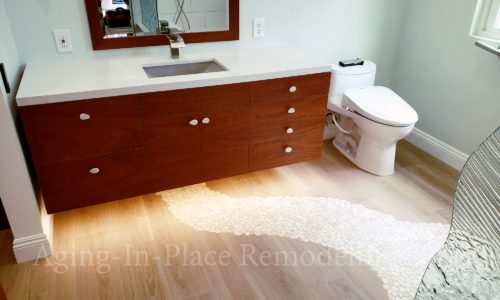 Master Bathroom Remodel with Floating Vanity, Bidet Toilet & Custom Tile