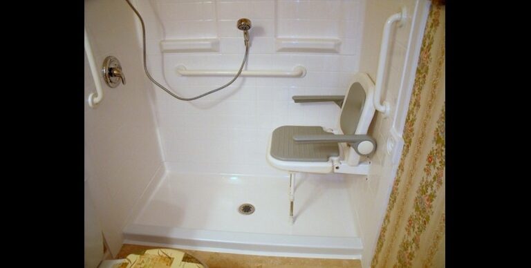 Fiberglass Roll-In Shower
