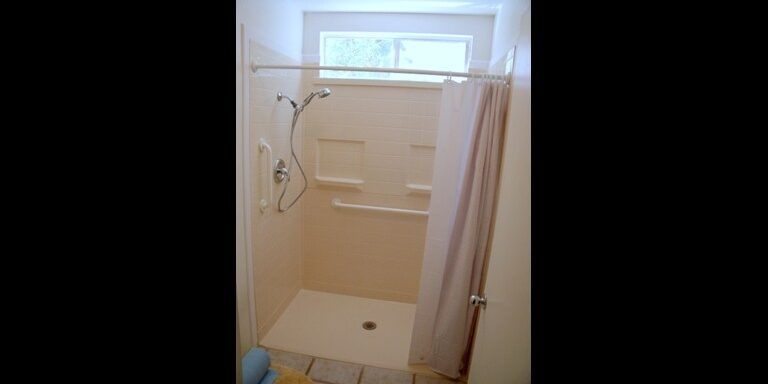Fiberglass Roll-In Shower