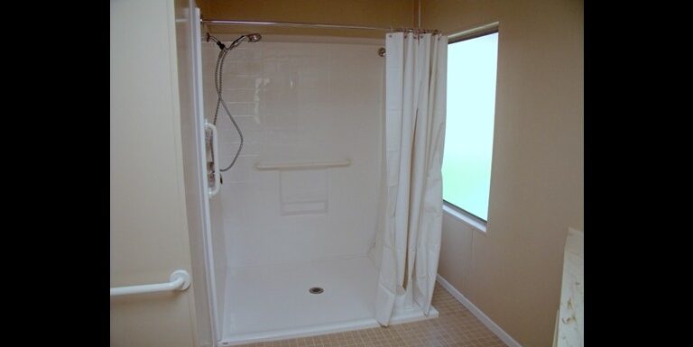 Fiberglass Roll-In Shower