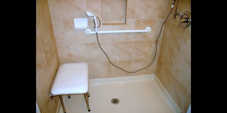 Fiberglass Roll-In Shower
