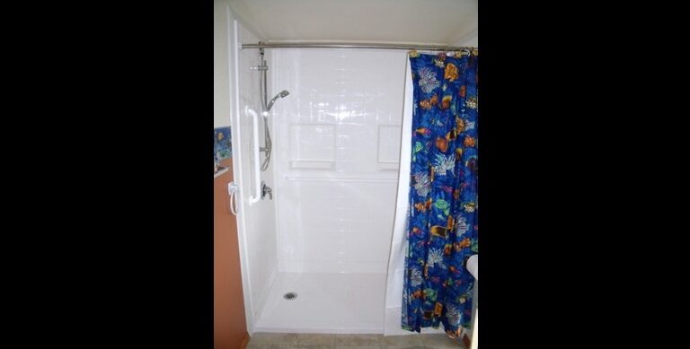 Fiberglass Roll-In Shower