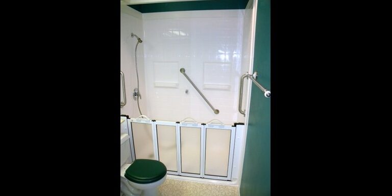 Fiberglass Roll-In Shower